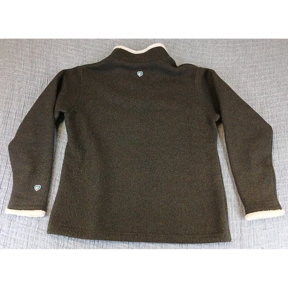Kuhl Alfpaca Fleece Quarter Zip Pullover Sweater Jacket Brown Womens Size Large - Picture 6 of 11